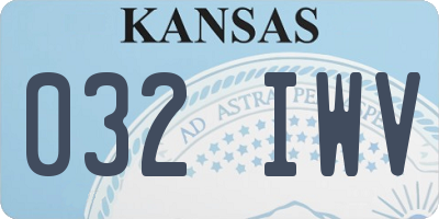 KS license plate 032IWV