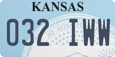 KS license plate 032IWW