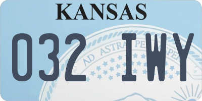 KS license plate 032IWY