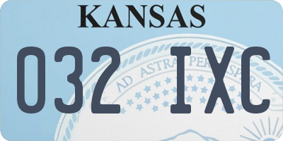 KS license plate 032IXC