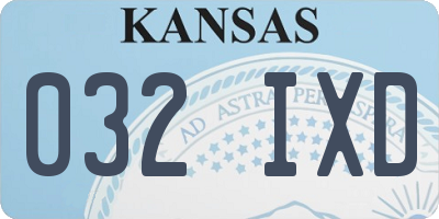 KS license plate 032IXD