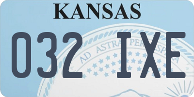 KS license plate 032IXE
