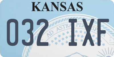 KS license plate 032IXF
