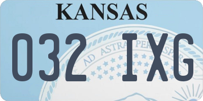 KS license plate 032IXG