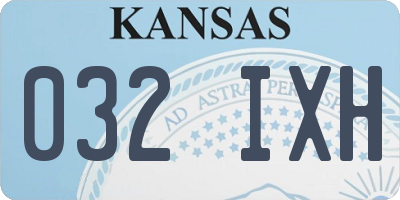 KS license plate 032IXH