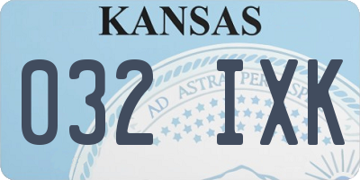 KS license plate 032IXK