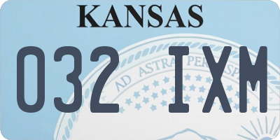 KS license plate 032IXM