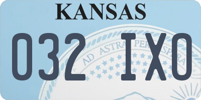 KS license plate 032IXO