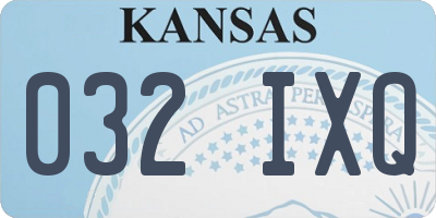 KS license plate 032IXQ