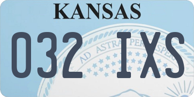 KS license plate 032IXS