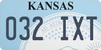 KS license plate 032IXT