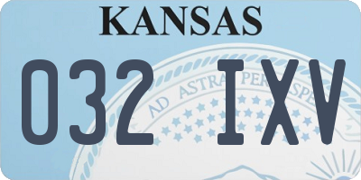 KS license plate 032IXV