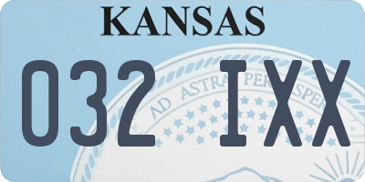 KS license plate 032IXX
