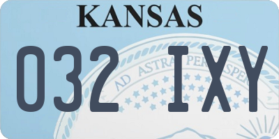 KS license plate 032IXY