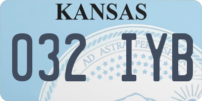 KS license plate 032IYB