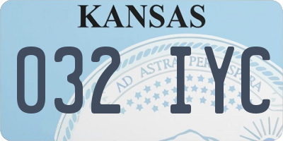 KS license plate 032IYC