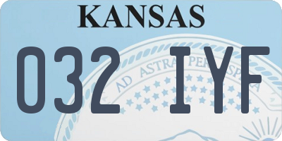 KS license plate 032IYF