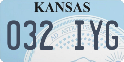 KS license plate 032IYG
