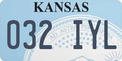 KS license plate 032IYL