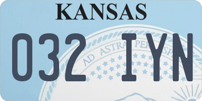 KS license plate 032IYN