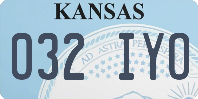 KS license plate 032IYO