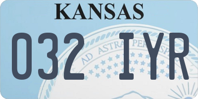 KS license plate 032IYR