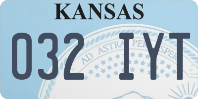 KS license plate 032IYT