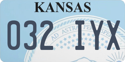 KS license plate 032IYX