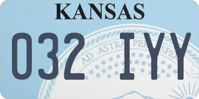 KS license plate 032IYY