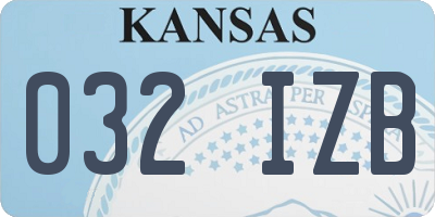 KS license plate 032IZB