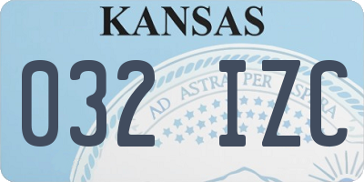 KS license plate 032IZC