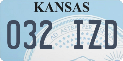 KS license plate 032IZD