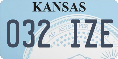 KS license plate 032IZE