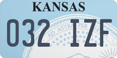 KS license plate 032IZF