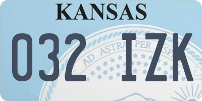 KS license plate 032IZK