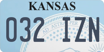 KS license plate 032IZN