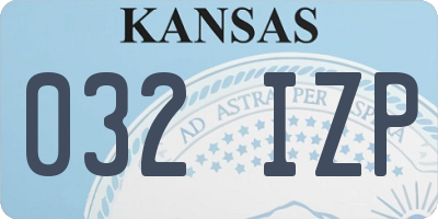 KS license plate 032IZP