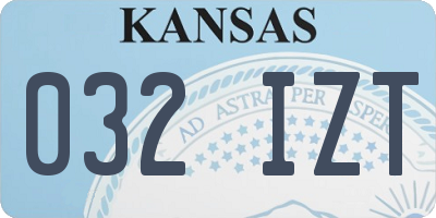KS license plate 032IZT