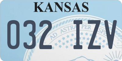 KS license plate 032IZV