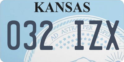 KS license plate 032IZX