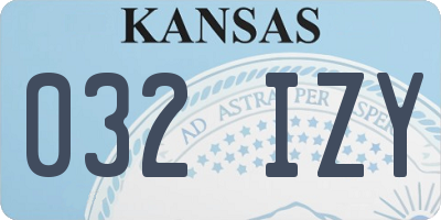 KS license plate 032IZY
