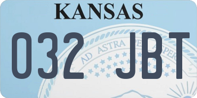 KS license plate 032JBT
