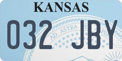 KS license plate 032JBY