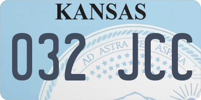 KS license plate 032JCC