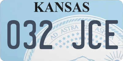 KS license plate 032JCE