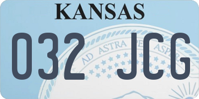 KS license plate 032JCG