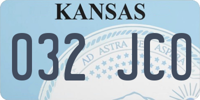 KS license plate 032JCO