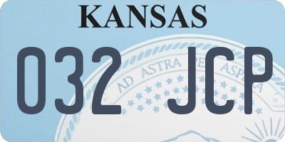 KS license plate 032JCP