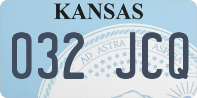 KS license plate 032JCQ