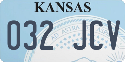KS license plate 032JCV